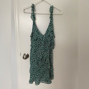 Green Polly Floral Dress